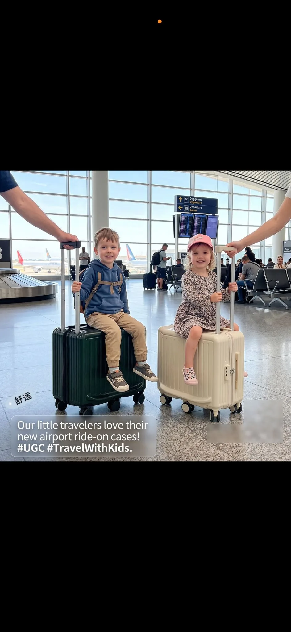 Kids Ride-On Carry-On Suitcase – 20 Inch 6-Wheel Travel Luggage with TSA Lock for age 3 - 6years