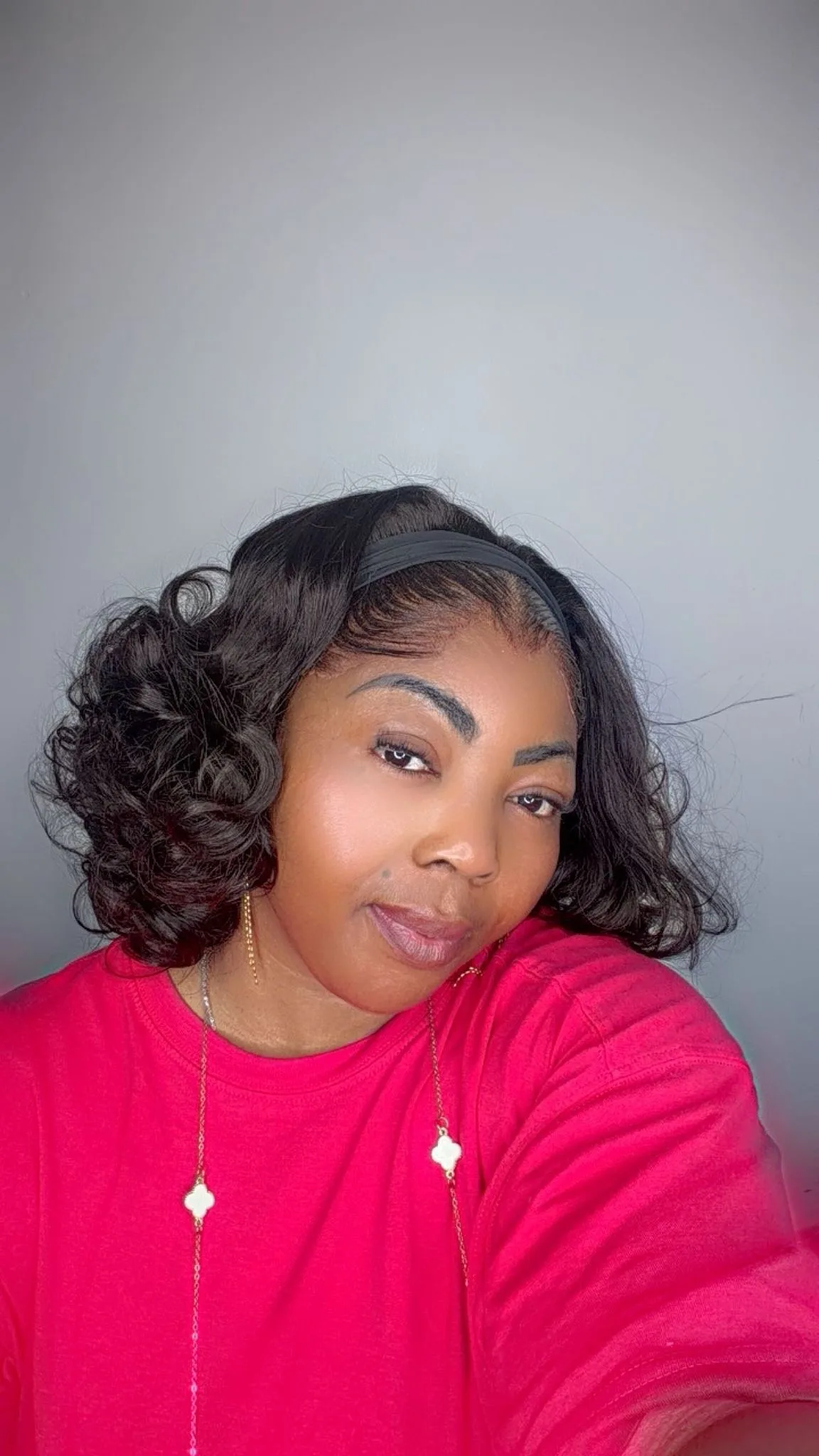 TIGO 300g Human Hair Bouncy Headband Wig 12 Inch — Gallery image 12