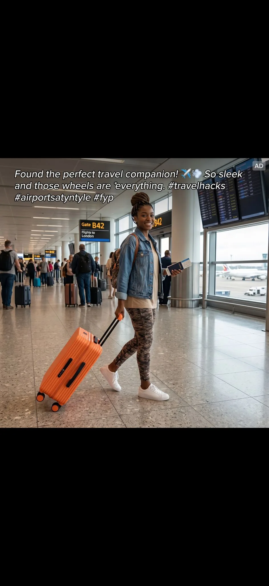 Wide Handle Hard Shell Luggage Suitcase – 20"/24" Carry-On & Check-In Travel Case — Gallery image 8