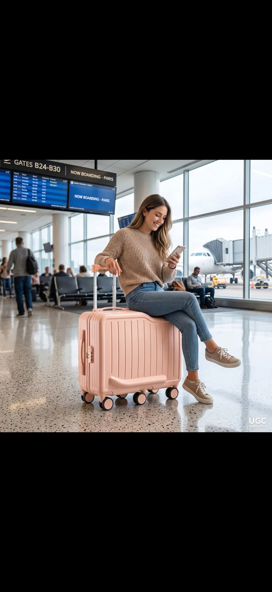 Kids Ride-On Carry-On Suitcase – 20 Inch 6-Wheel Travel Luggage with TSA Lock for age 3 - 6years — Gallery image 4